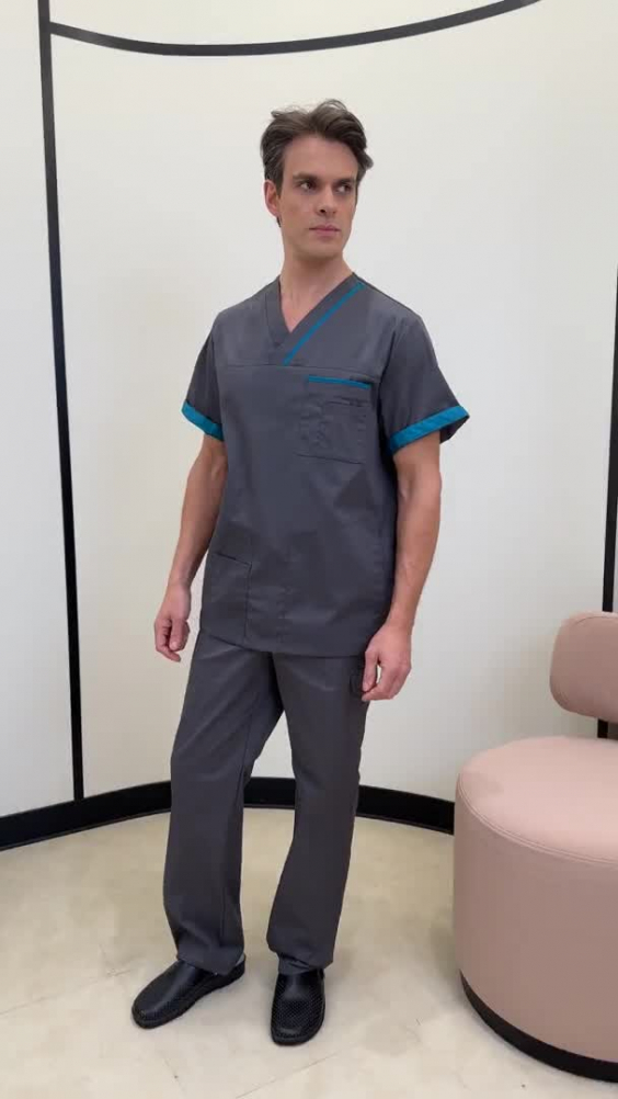 Куртка LINDRED (ЛИНДРЕД) ОРИОН короткий рукав мужская серая морская волна